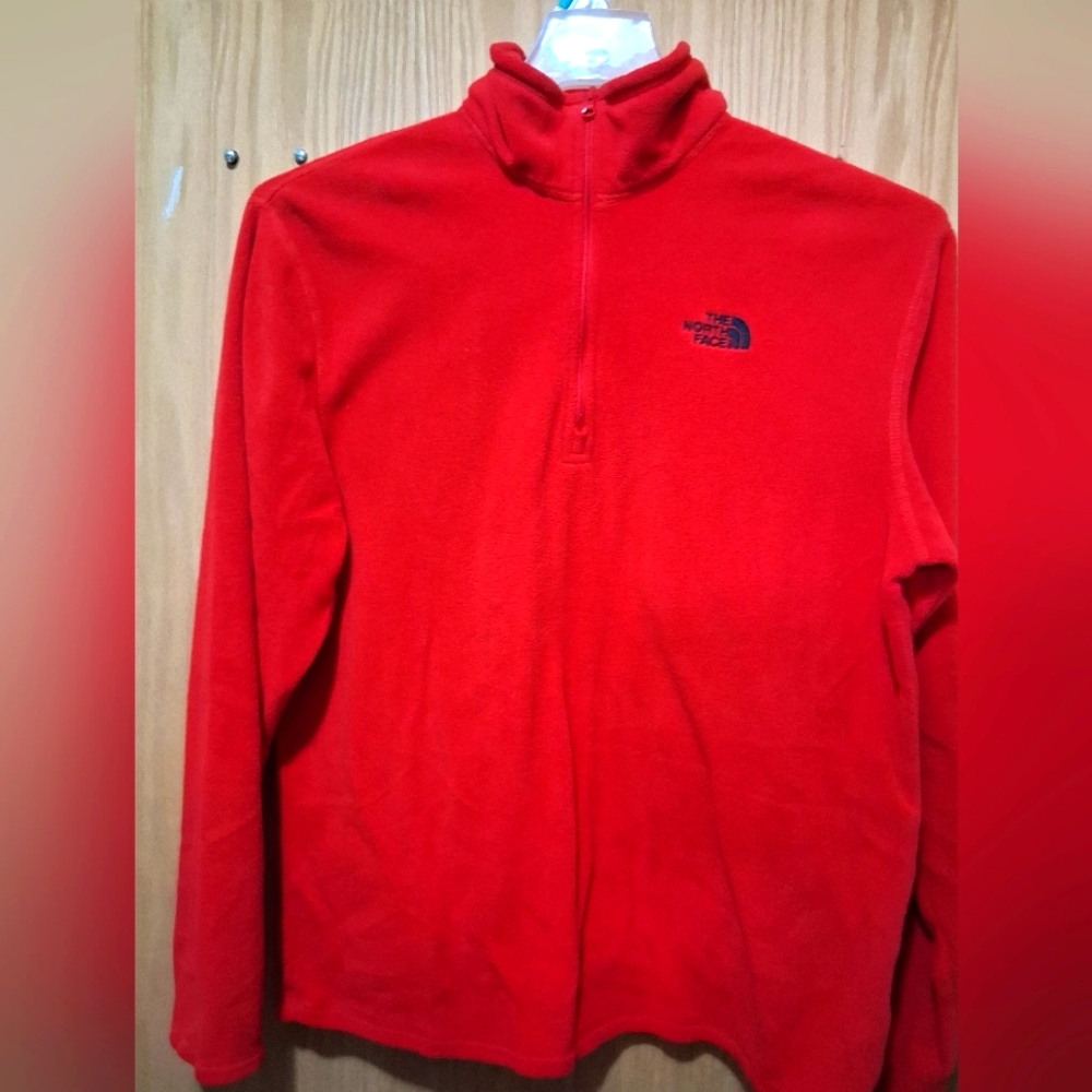 The North Face Bright Red Fleece Pullover Size M